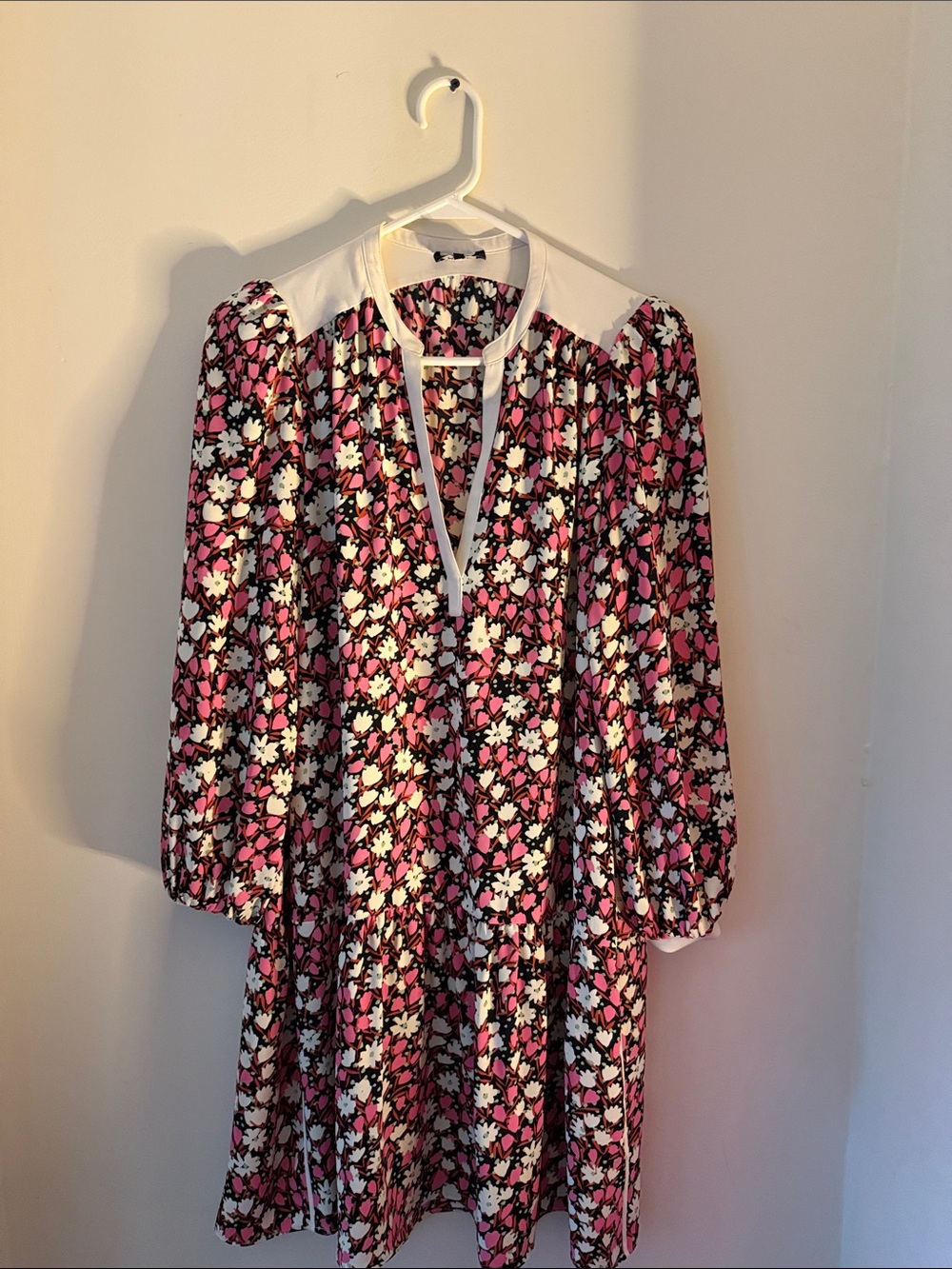 Women’s Pink Floral Long Sleeve Dress